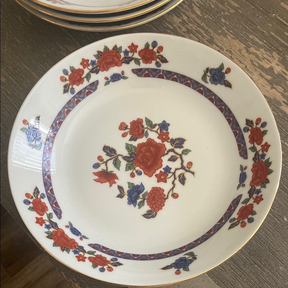Vintage set of 4 CROWN MING Jian Shiang Imari Patterned Bowls